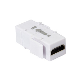 HDMI keystone coupler, A/F to HDMI A/F, 4K/30 Hz, repeater, white