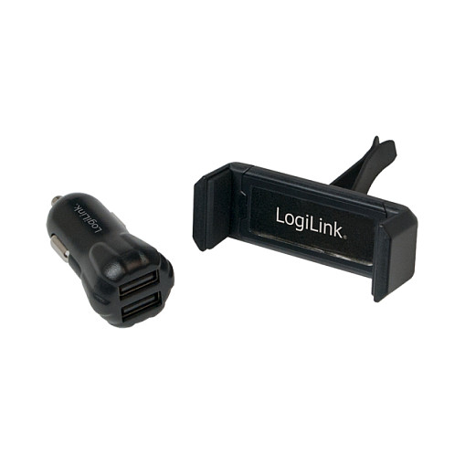 USB Car Charger Set, 2port Charger + holder Smartphone Zubehör