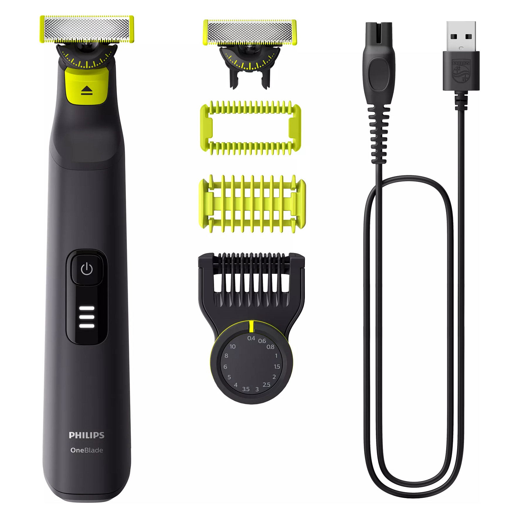 Rasierer QP6542/15 / OneBlade Pro 360 Face+Body Schwarz auf Grn