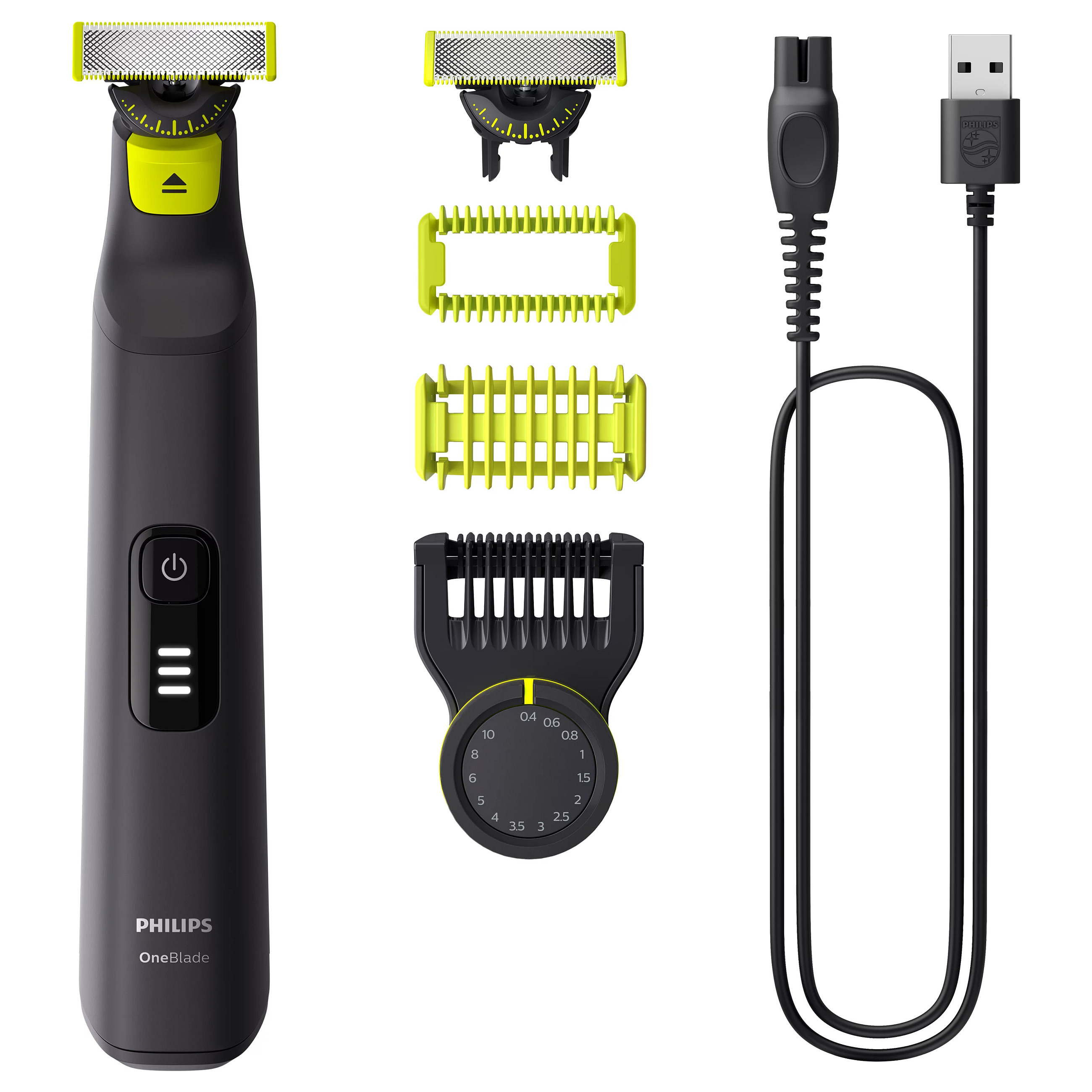 Rasierer QP6542/15 / OneBlade Pro 360 Face+Body Schwarz auf Grn