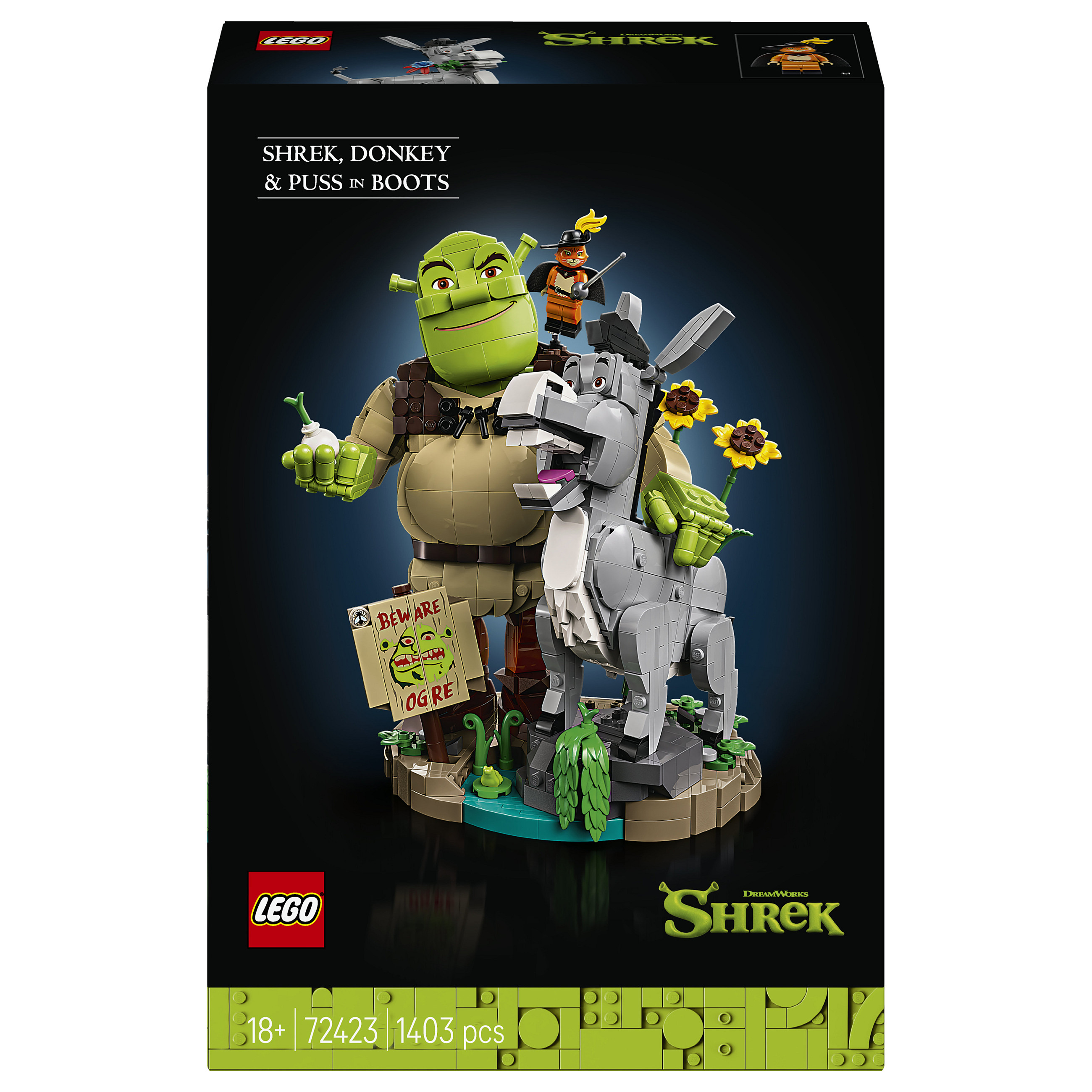 LEGO 72423 Shrek, Esel und Der Gestiefelte Kater Spielwaren