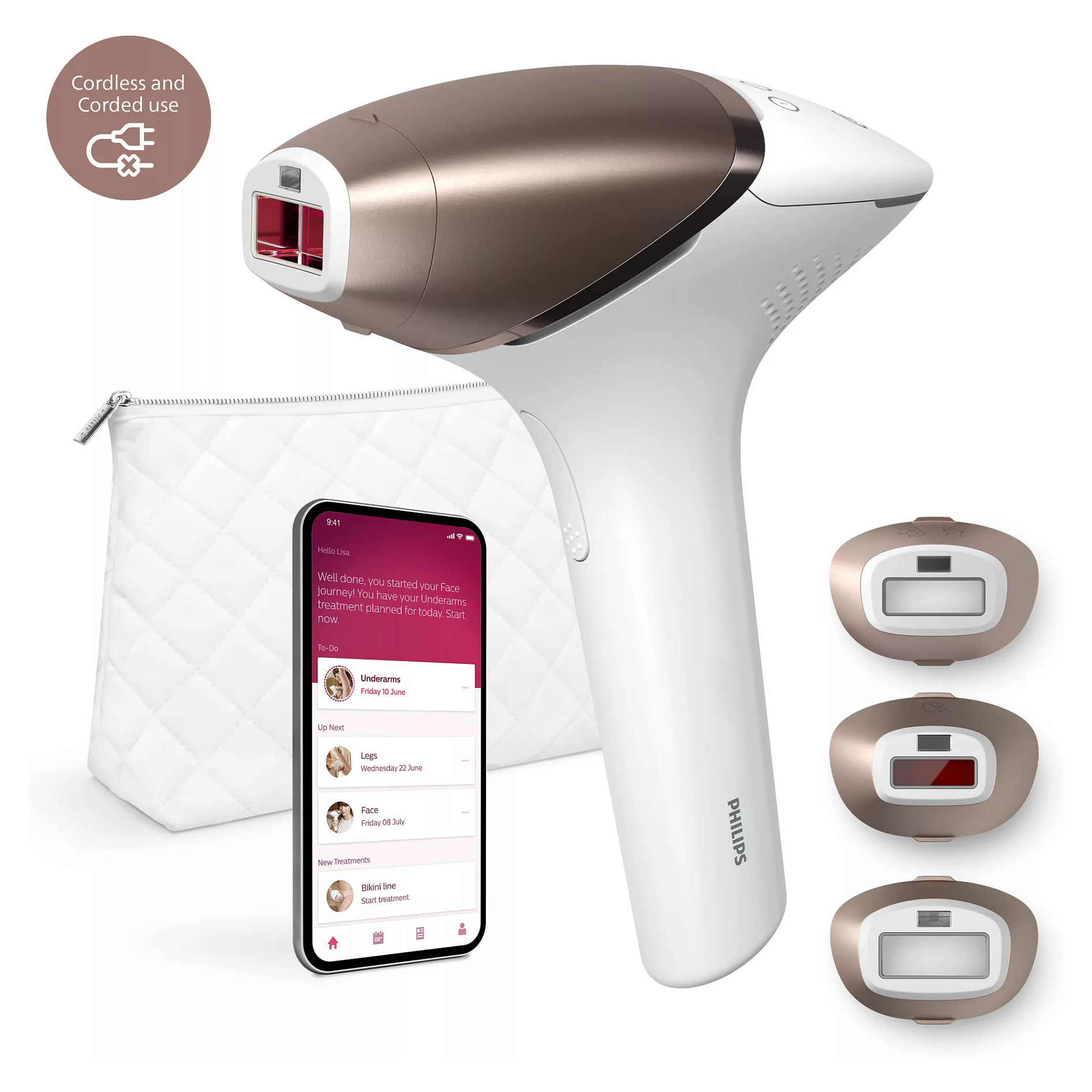 IPL-Haarentferner IPLHaarentferner Lumea Prestige 9000 Series (BRI955 00) Körperpflege