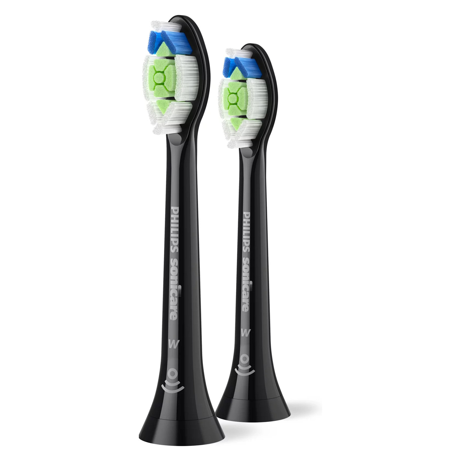 HX6062/88 Sonicare Optimal White Replacement brush heads, 2 pcs, Black