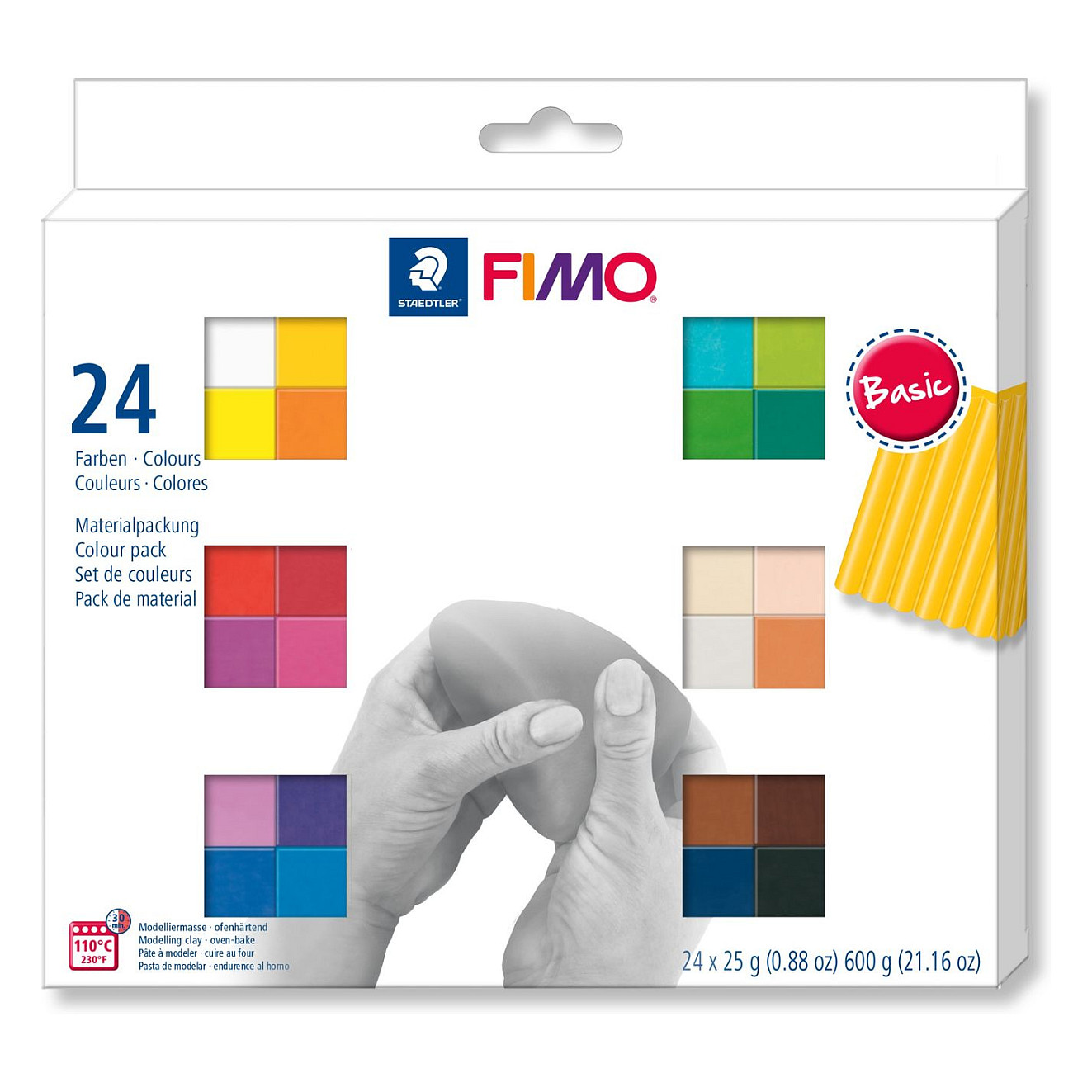 STAEDTLER FIMO 8023 C - Modellierton - Gemischte Farben - Erwachsener - 24 Stück(e) - 110 °C - 30 mi