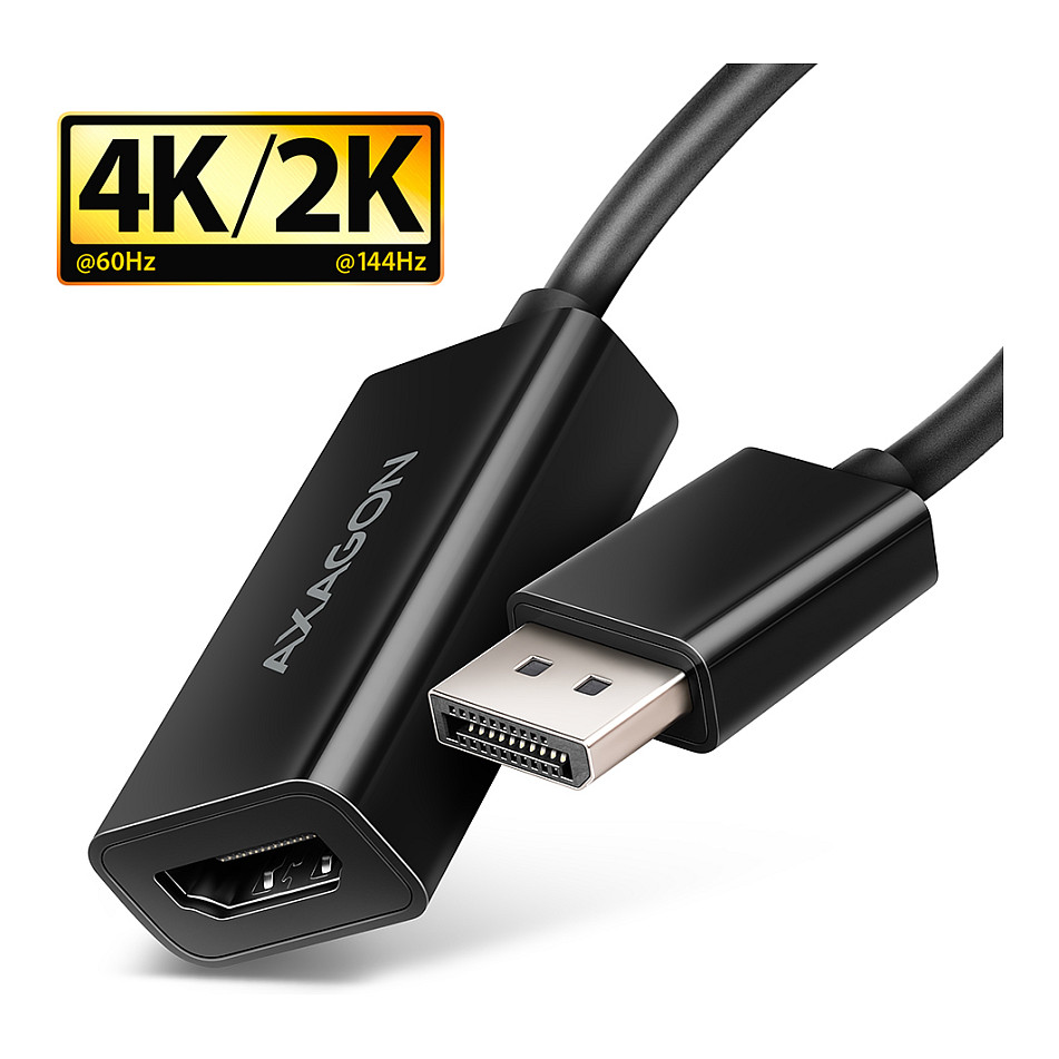 AXAGON RVD-HI20N DisplayPort auf HDMI Adapter, 4K/60Hz - 15cm