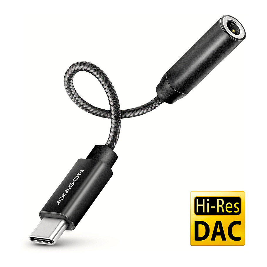 AXAGON ADA-HC USB-C Hi-Res Audio-Adapter - 3,5-mm-Klinke, 32 Bit, 384 kHz