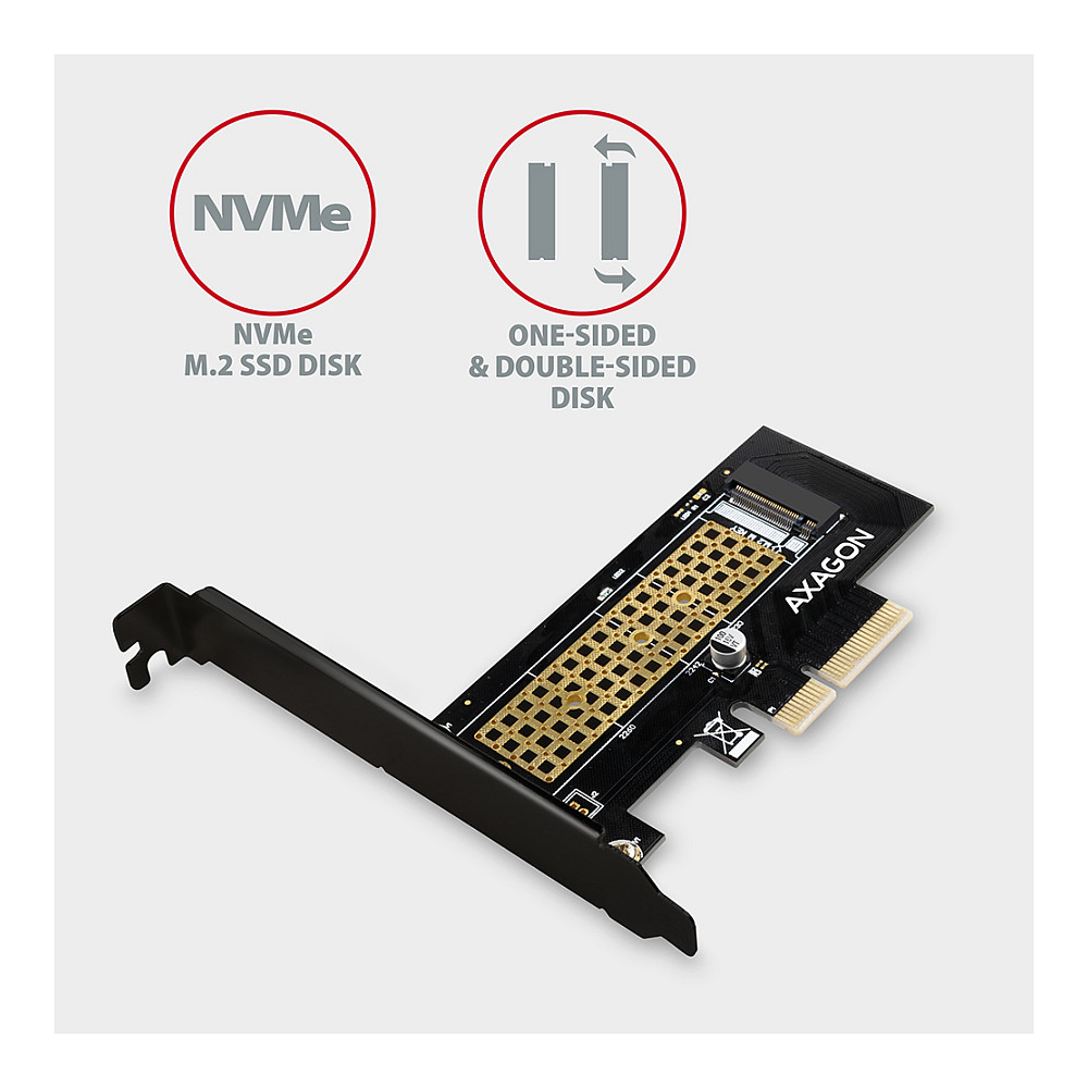PCEM2-N PCIe-3.0-x4-Adapter, 1x M.2-NVMe-SSD, bis 2280 - passive Kühlung
