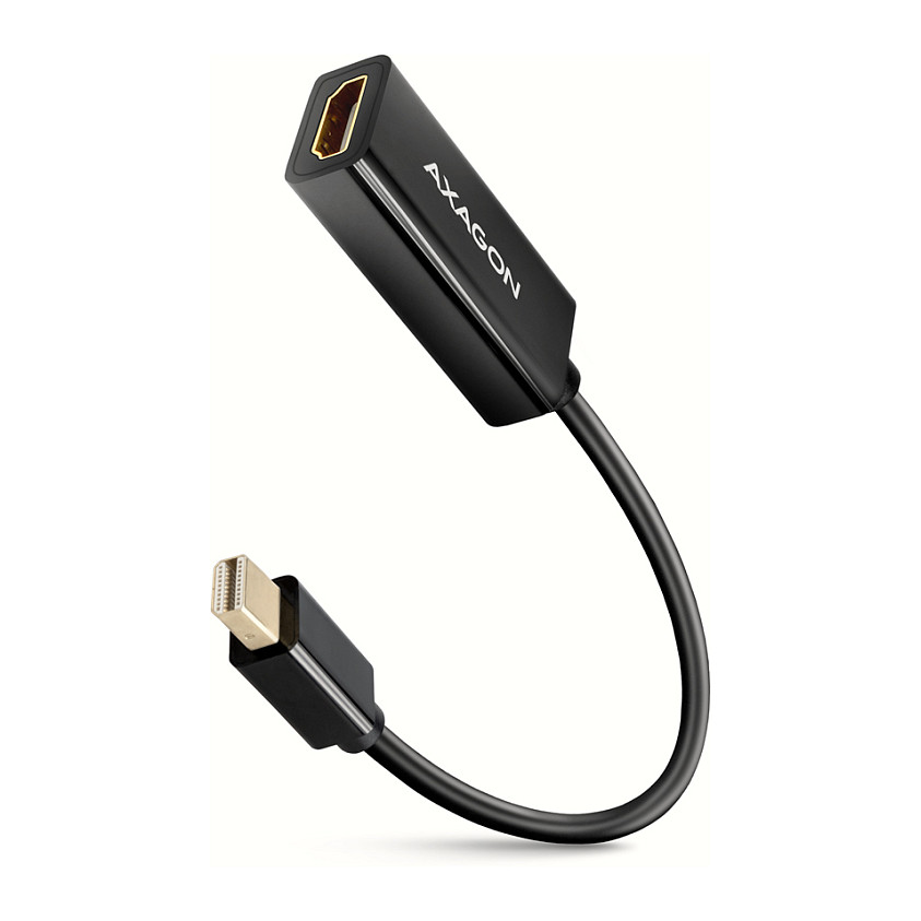 AXAGON RVDM-HI14N Mini-DisplayPort zu HDMI Adapter, 4K/30 Hz, 15 cm lang - schwarz