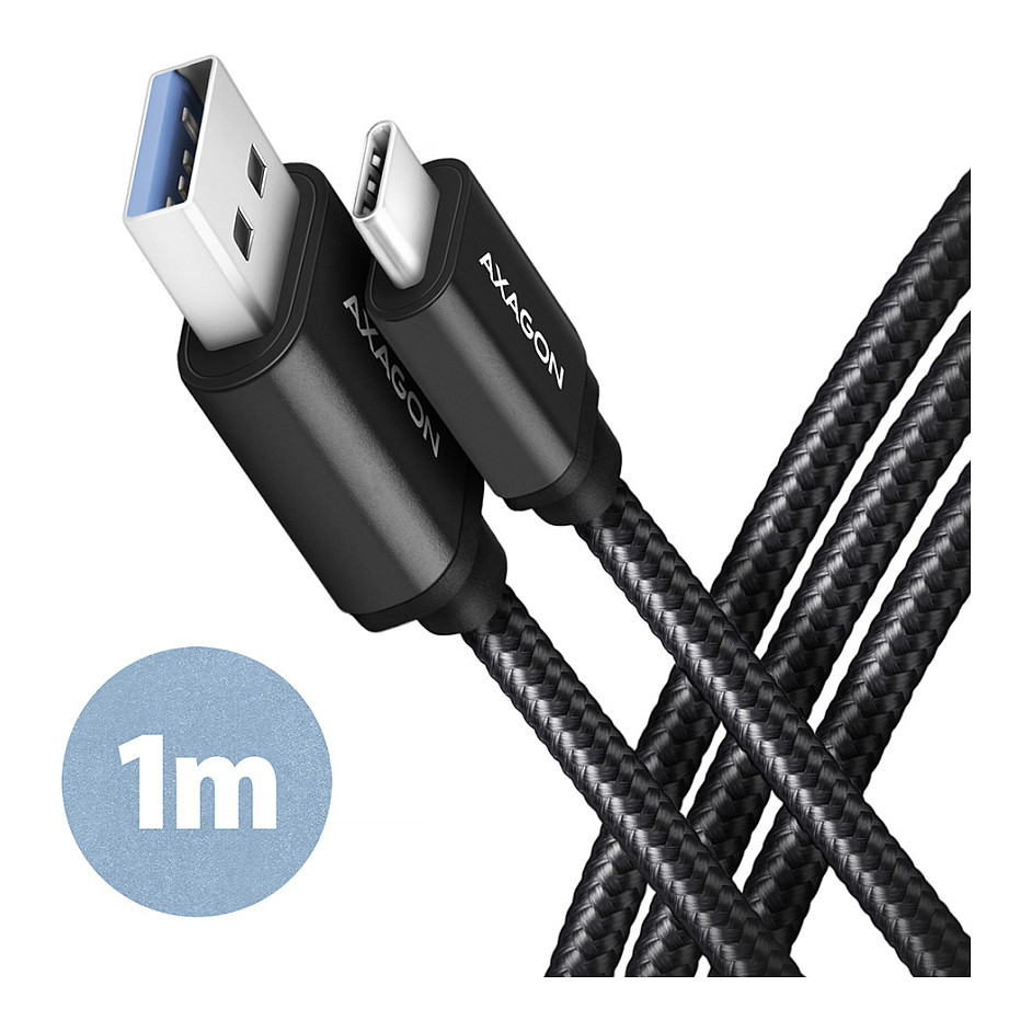 AXAGON BUCM3-AM10AB Kabel USB-C auf USB-A 3.2 Gen 1, schwarz - 1m