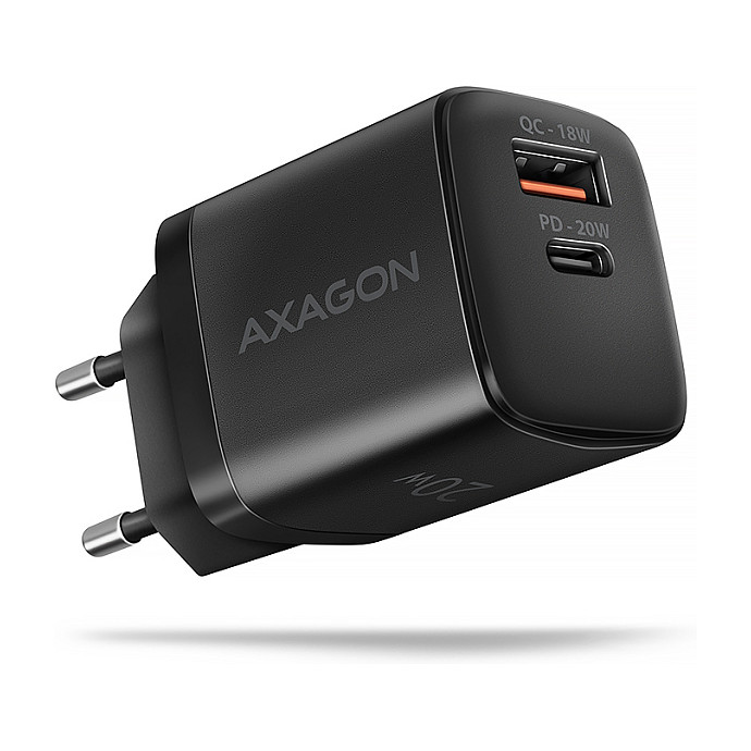 AXAGON ACU-PQ20 wall charger QC3.0/AFC/FCP + PD type-C, 20 W - schwarz