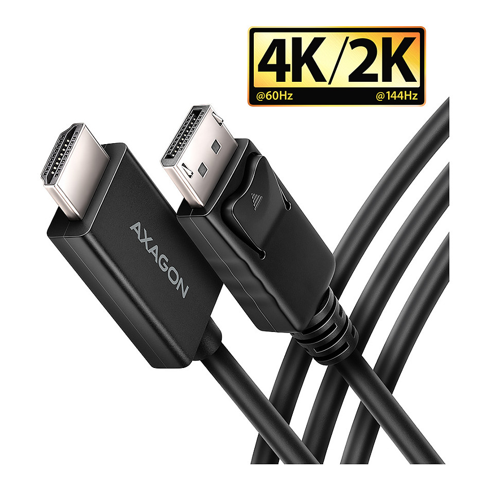 AXAGON RVD-HI20C2 DisplayPort auf HDMI 2.0 Adapter - 1,8m