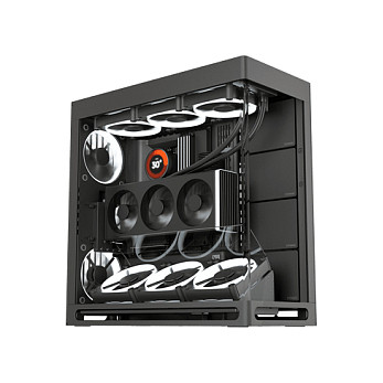 HAVN HS 420 VGPU PC-Gehäuse, Midi-Tower, E-ATX, Tempered Glass, PCIe 5.0 Riser Kabel - schwarz