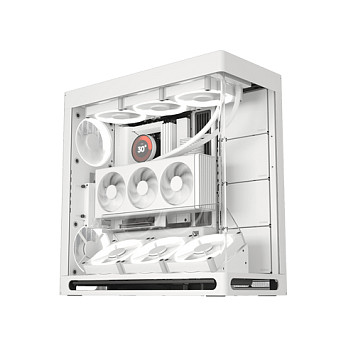 HAVN HS 420 VGPU PC-Gehäuse, Midi-Tower, E-ATX, Tempered Glass, PCIe 5.0 Riser Kabel - weiß