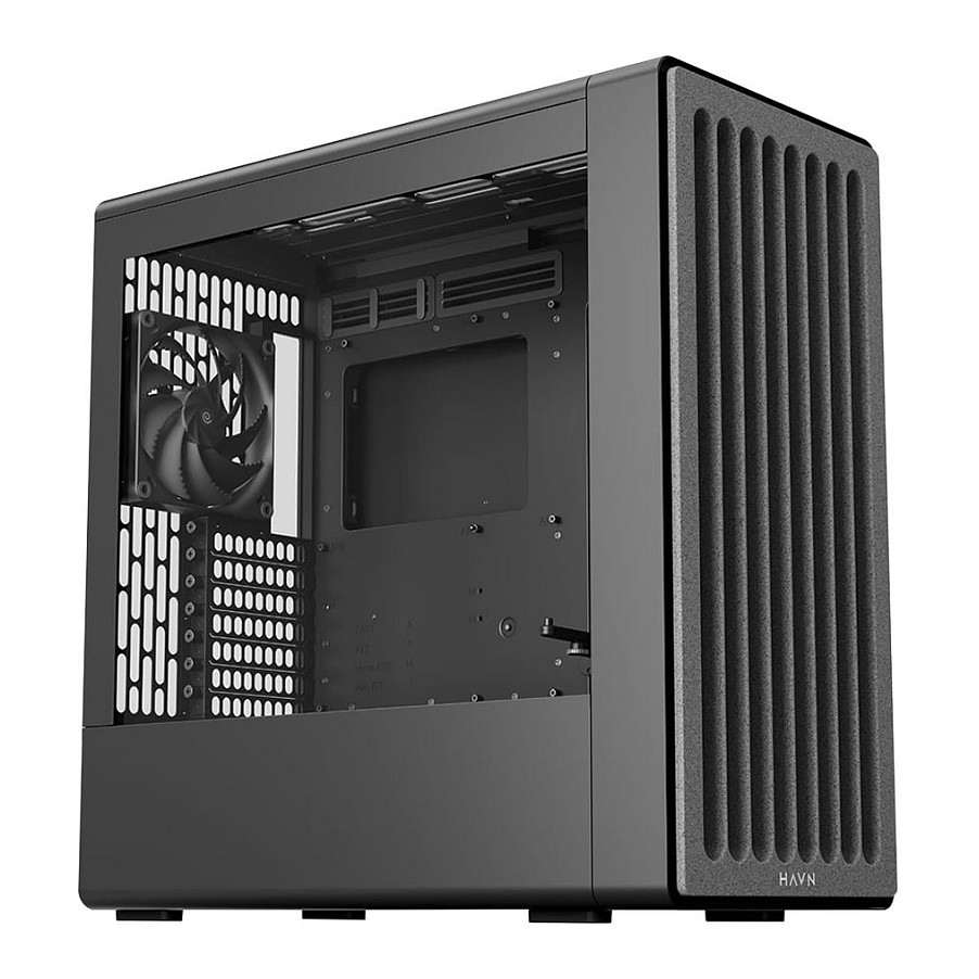 HAVN BF 360 PC-Gehäuse, Midi-Tower, E-ATX, Tempered Glass - schwarz Midi-/Mini-Tower