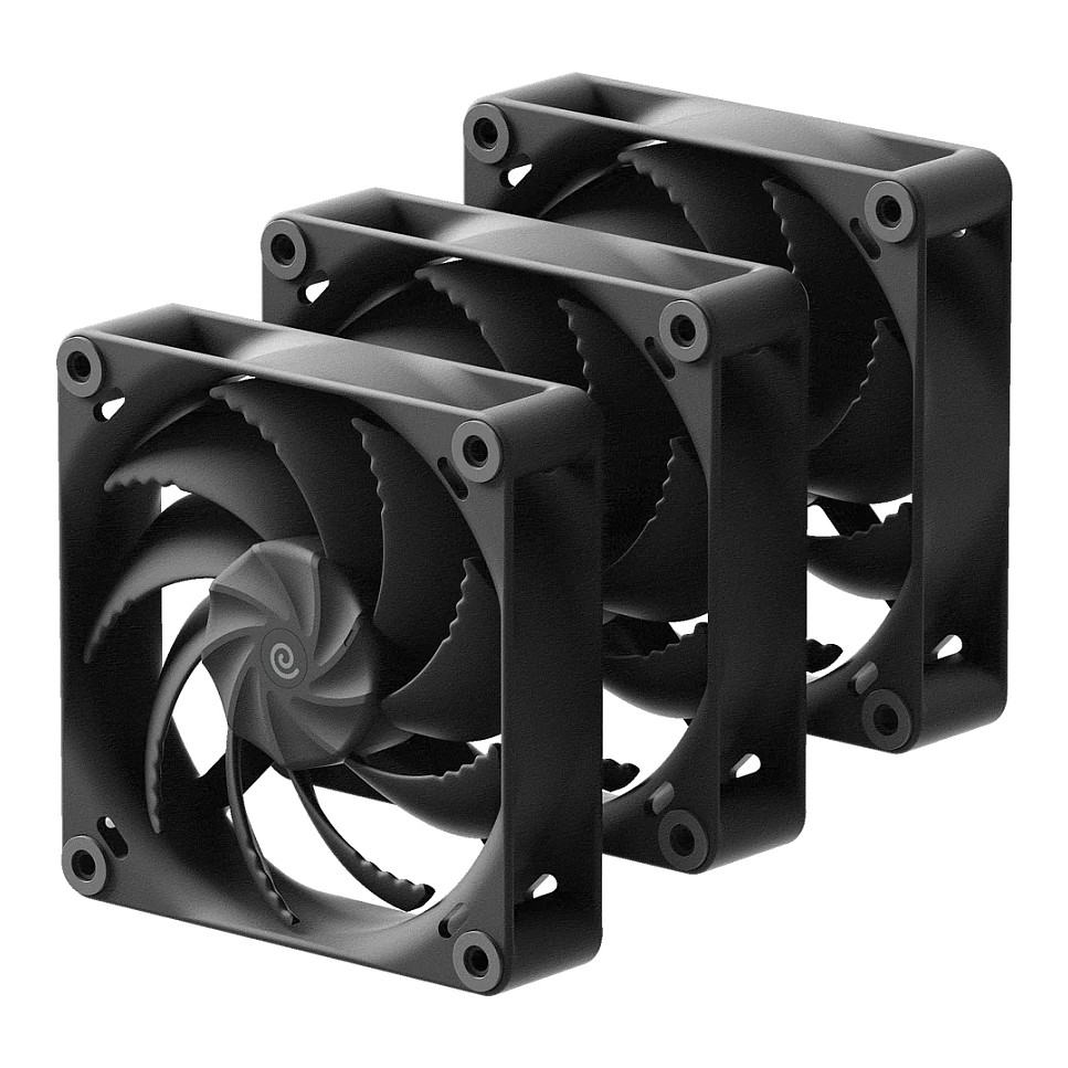 HAVN H12 PWM Lüfter, 3er Pack, 120mm - schwarz Gehäuselüfter