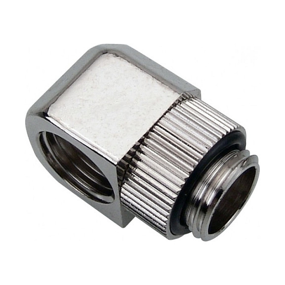 K Koolance G1/4 AG zu G1/4 IG Adapter, 90°, Swivel - vernickelt