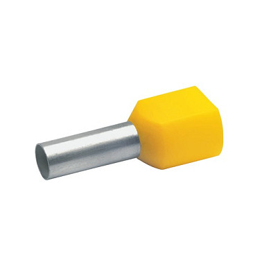 Klauke Zwillings-Aderendhlse 6 mm 14 mm Teilisoliert Gelb 87514 100 St. (87514) Haushaltskleingeräte