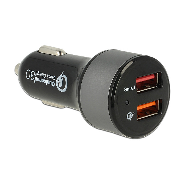 NAVILOCK Kfz Ladeadapter 2 x USB Typ-A mit Qualcomm Quick Charge 3.0