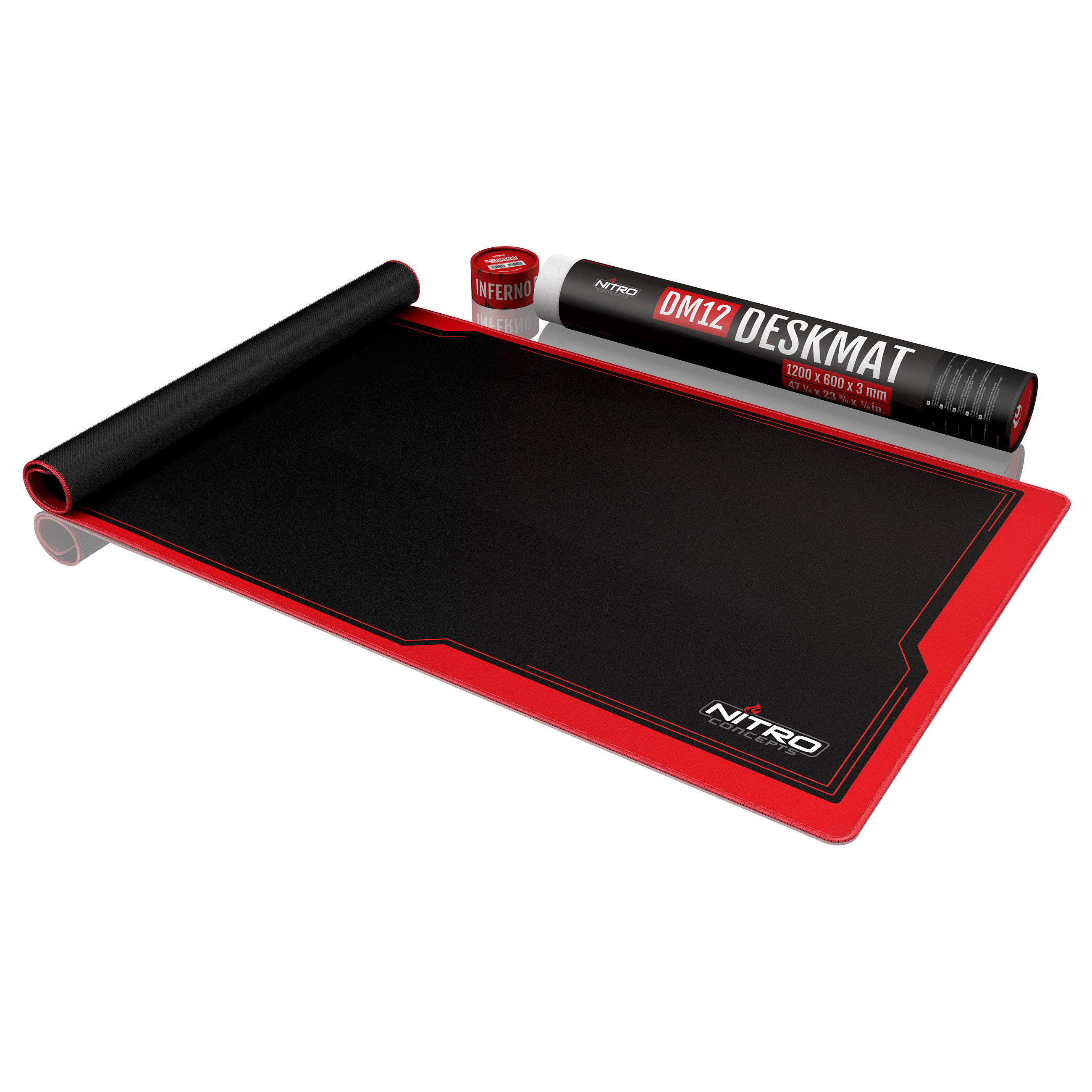 Tapis de souris Nitro Concepts DM12 Deskmat - XXL (Noir/Rouge)