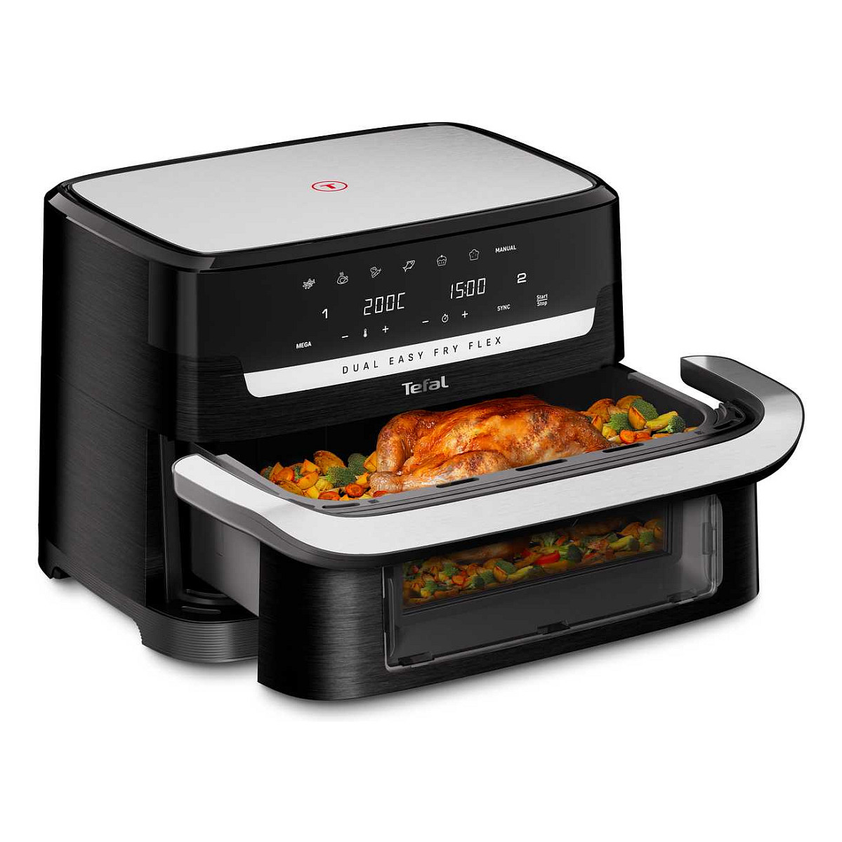 Tefal EY9228 Dual Easy Fry Flex Heißluftfritteuse