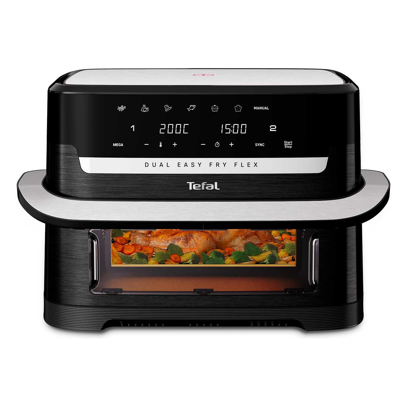 Tefal EY9228 Dual Easy Fry Flex Heißluftfritteuse