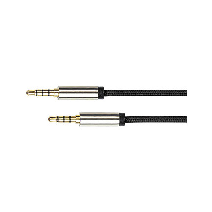 Python Audiokabel 4-pol. Klinkenstecker, schwarz 3m