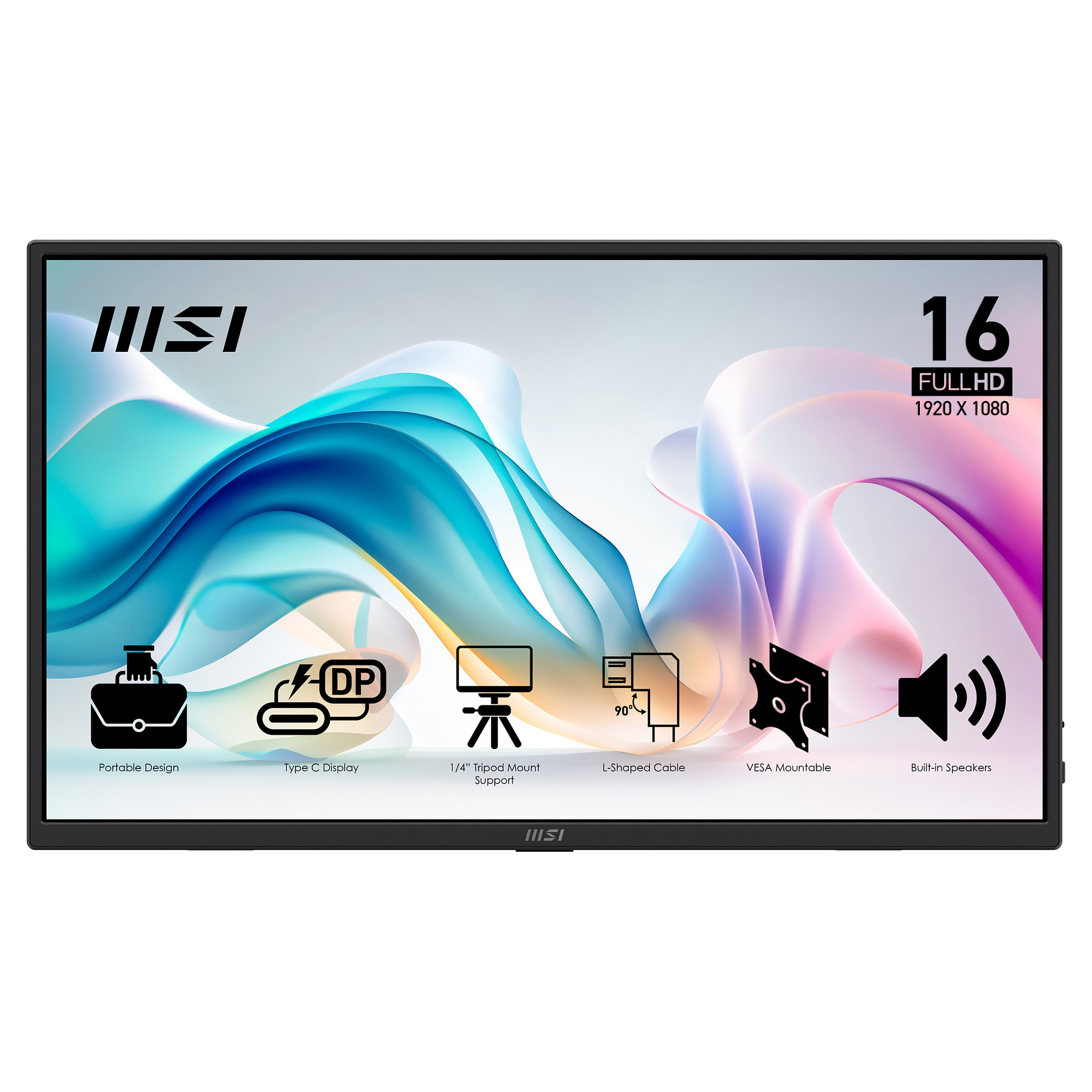 39,6 cm (15.6"") 1920 x 1080 Pixel MSI 9S6-3PE50M-001 16:9 Full HD IPS 4 ms HDMI VESA Speaker portable