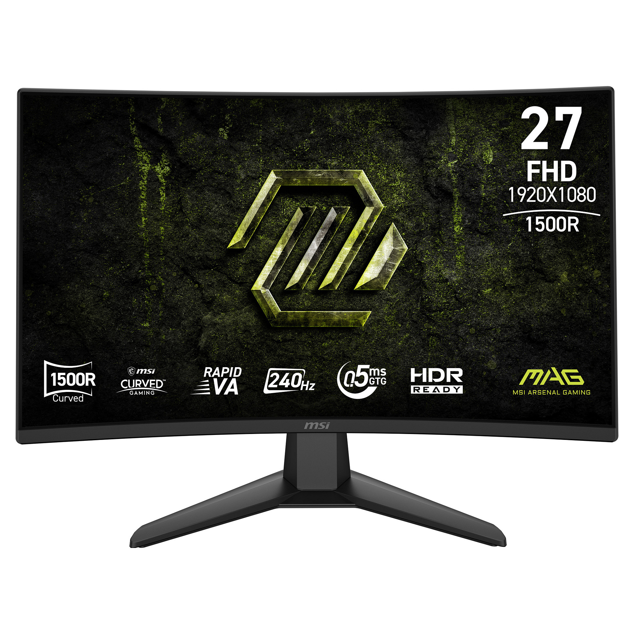 68,6 cm (27"") 1920 x 1080 Pixel MSI 9S6-3CF51T-001 16:9 Full HD Rapid VA 0,5 ms 240 Hz HDR DisplayPort HDMI VESA