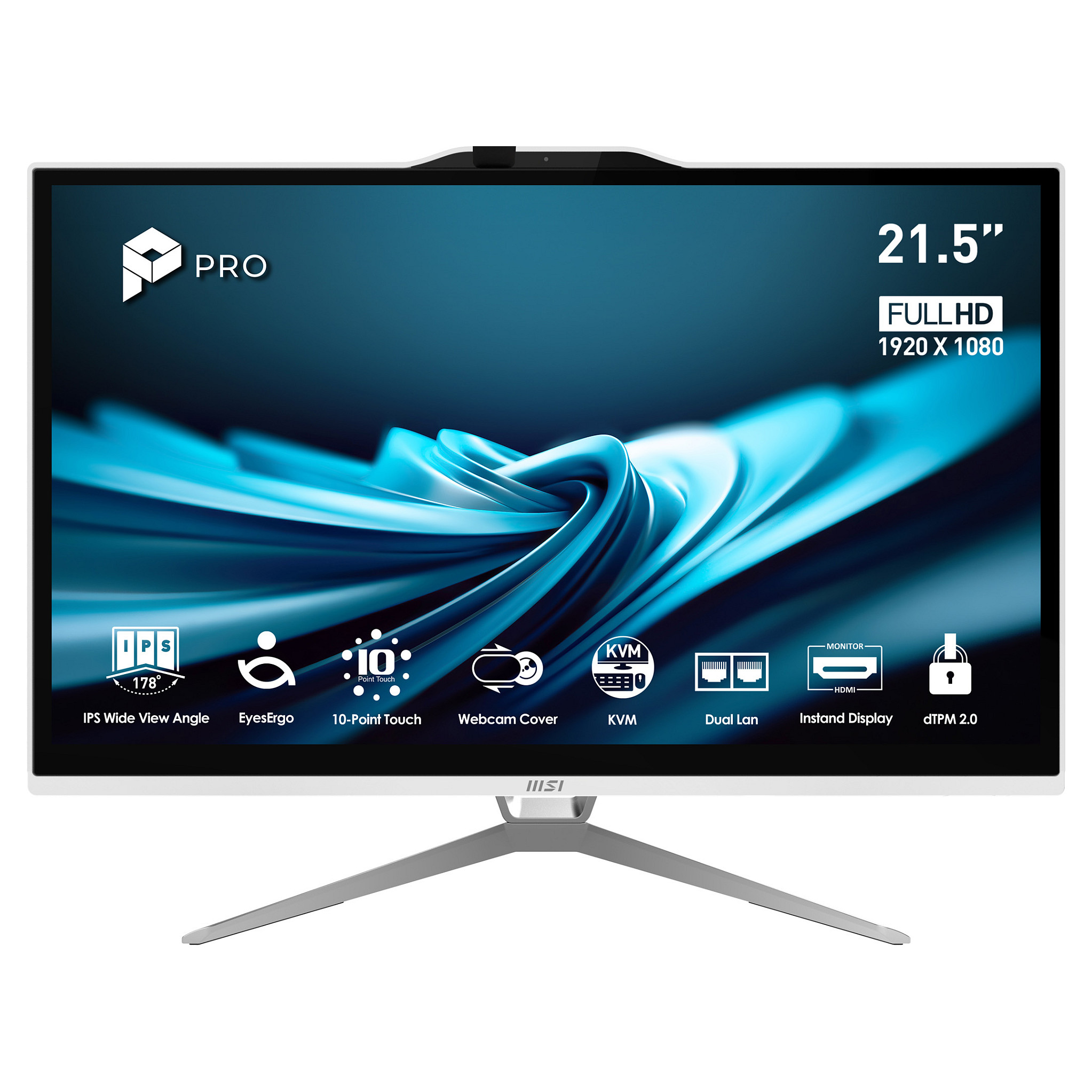 MSI Pro AP222T 14MA-605EU i3-14100/8GB/512GBSSD/W11 Home AZERTY French Layout