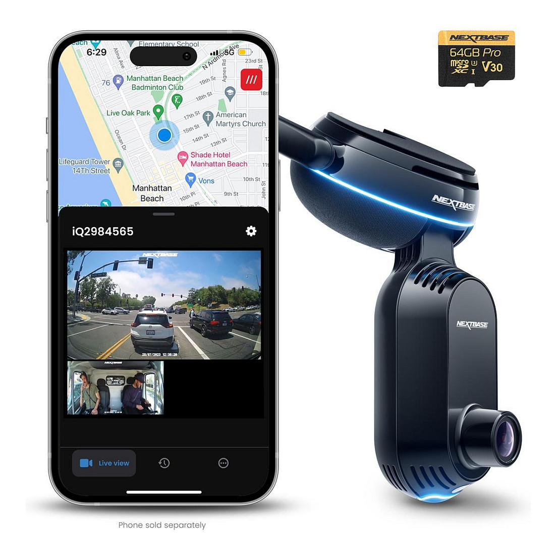 Nextbase iQ 4k intelligente Dashcam inkl. 64 GB SD-Karte