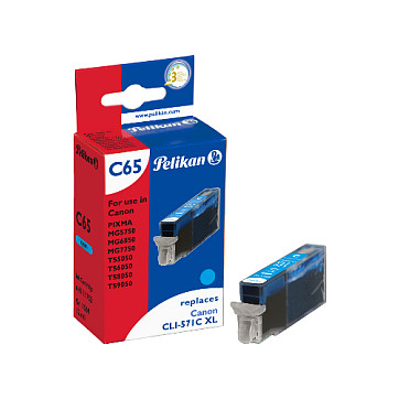 Pelikan Tinte Canon C65 CLI571C XL cyan kompatibel Tinte Kompatibel