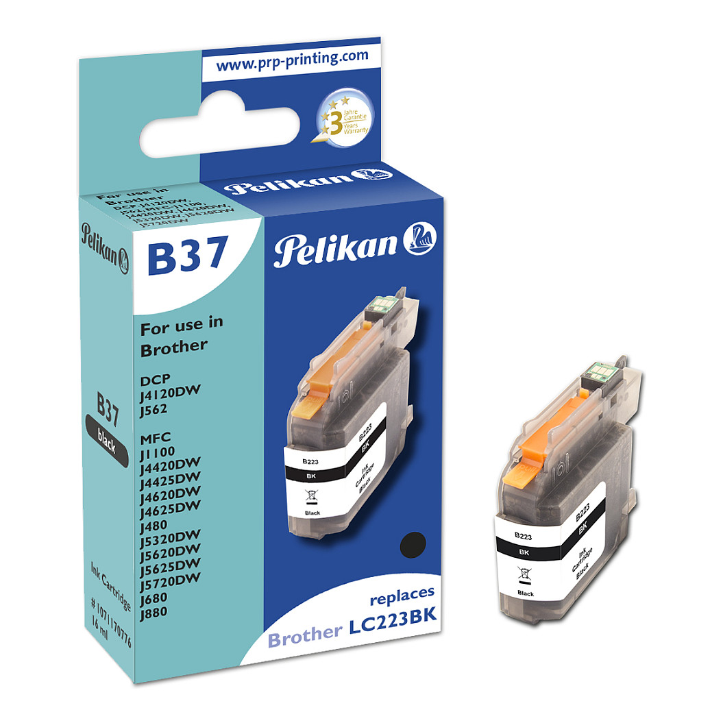 Pelikan Tinte Brother B37 LC-223 BK comp. black 319559 Tinte Kompatibel