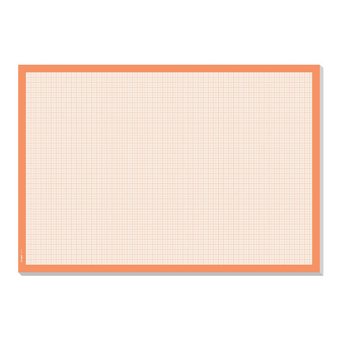 Sigel HO270 Schreibunterlage Millimeterpapier, kariert Weiß, Orange (B x H) 59.5 cm x 41 cm 30 Blat
