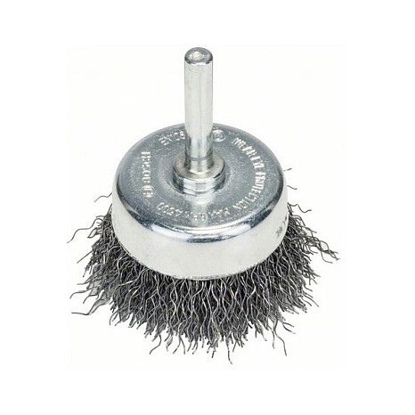 Bosch Accessories Topfbürste, Stahl, gewellter Draht, 50 mm, 0,3 mm, 4500 U/ min Schaft-Ø 6 mm 2608