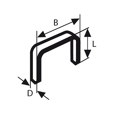 Bosch Accessories 1609200368 Feindrahtklammern Typ 53 1000 St. Abmessungen (L x B) 14 mm x 11.4 mm