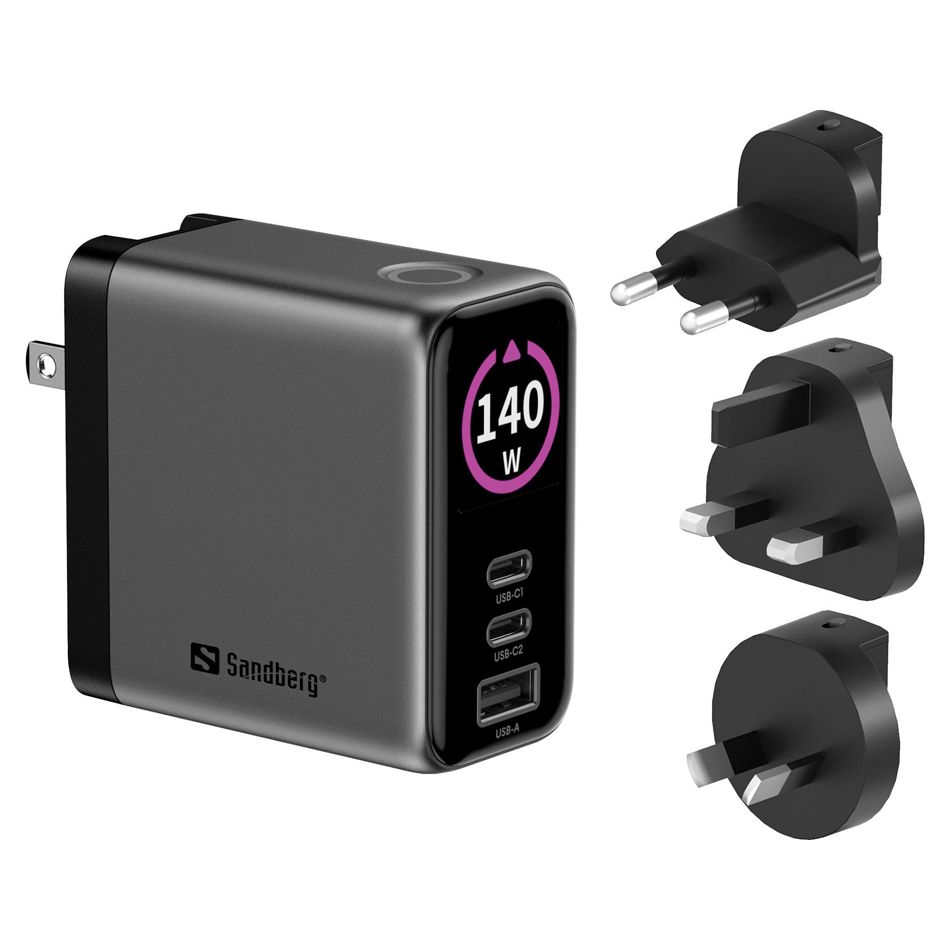 SANDBERG Travel Charger PD140W Display