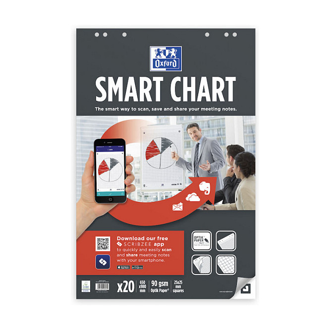 PAP OXFORD Flipchart-Papier 90 g/m²
