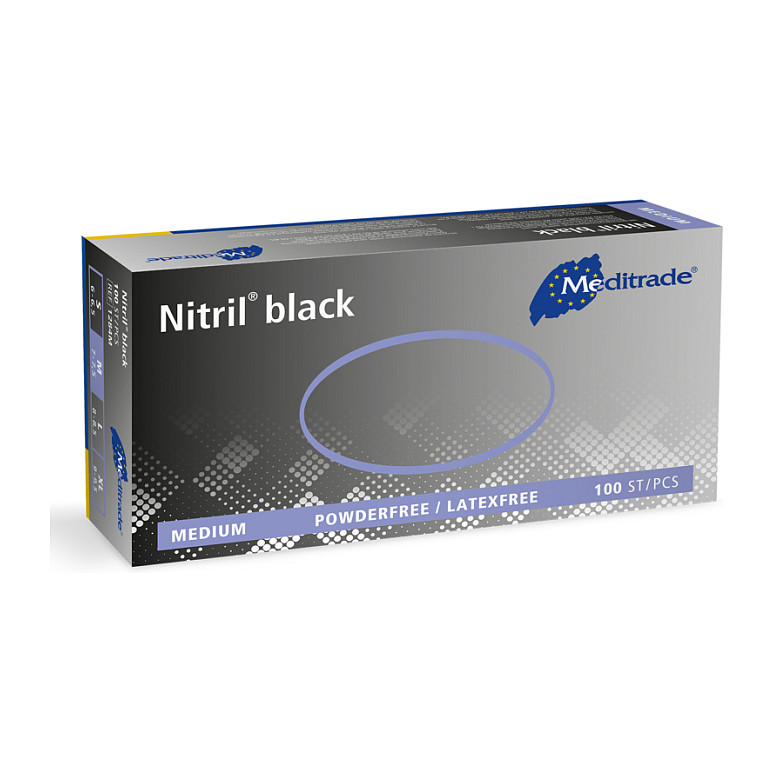 Meditrade® Einmalhandschuhe Nitril® black XL schwarz