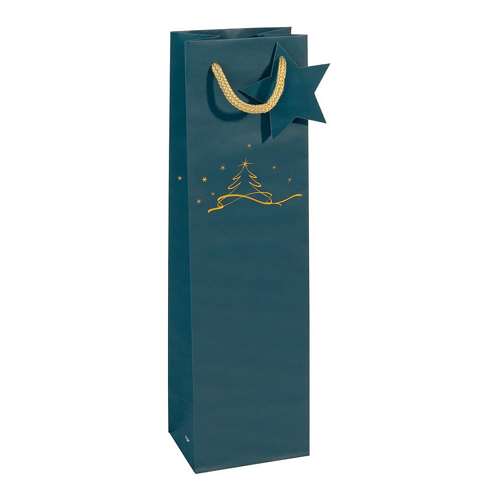 SIGEL Geschenktüten für Flaschen Christmas tree Motiv 10,0 x 35,0 cm, 5 St.