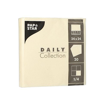 PAPSTAR Servietten 24,0 x 24,0 cm 2-lagig champagner
