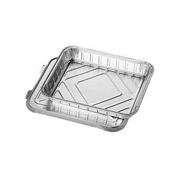 PAPSTAR Aluschalen mit Deckel 930 ml silber