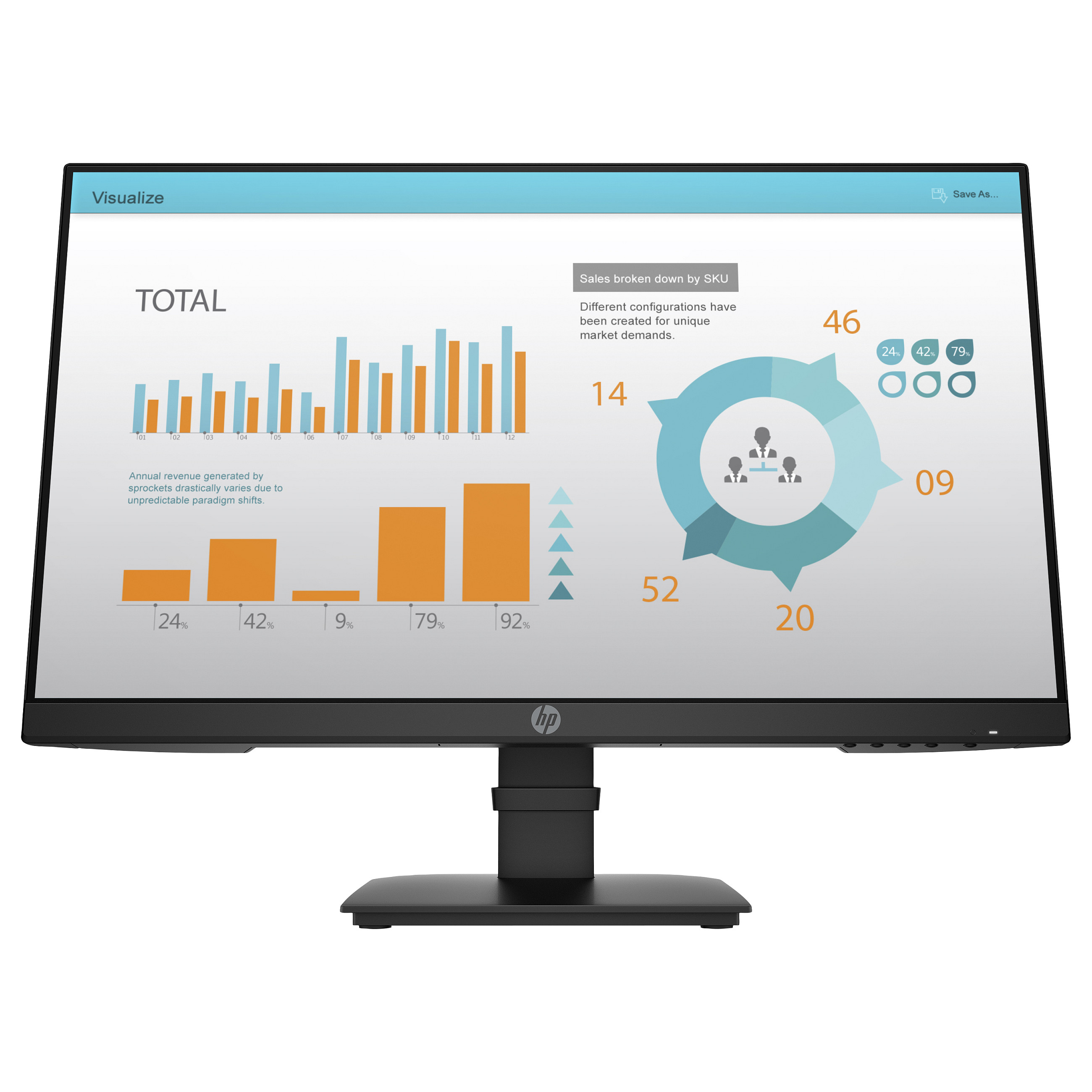 HP P24 G4 - 60.5 cm 23.8 inches - 1920 x 1080 pixels - Full HD - 5 ms - Black