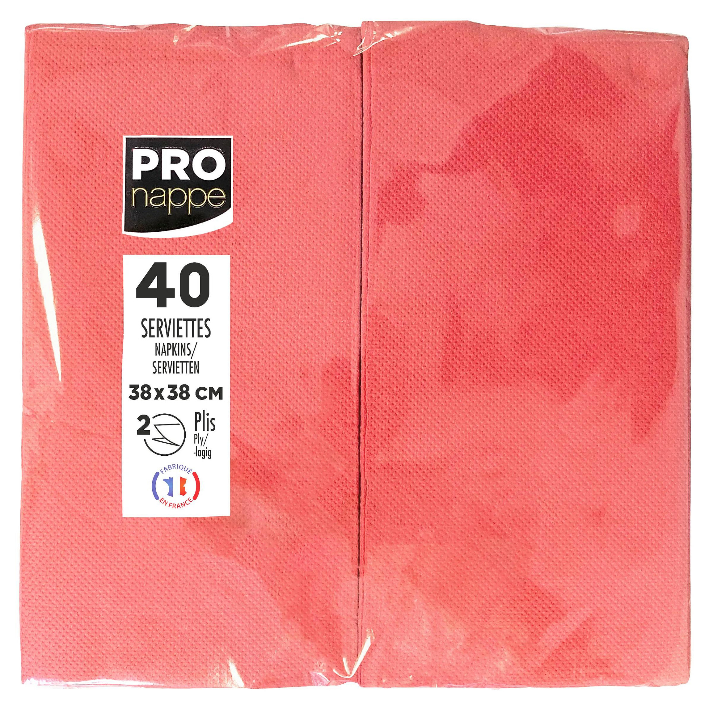 PROnappe Servietten 38,0 x 38,0 cm rot