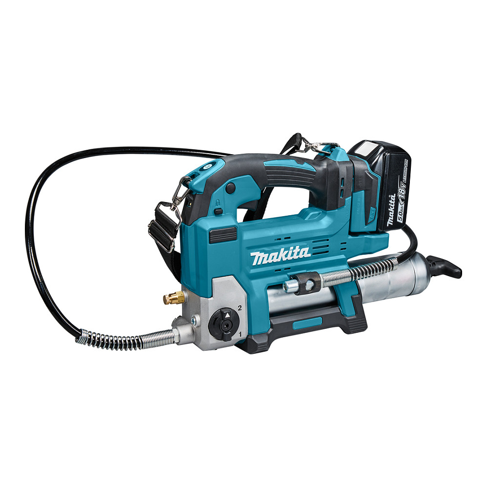 Cordless grease gun DGP180RT 18Volt incl. cylinder A blue black Li-Ion battery 5.0Ah