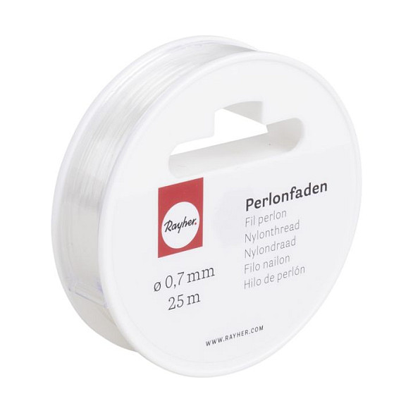 Rayher Perlonfaden 0.7 mm x 25 m transparent