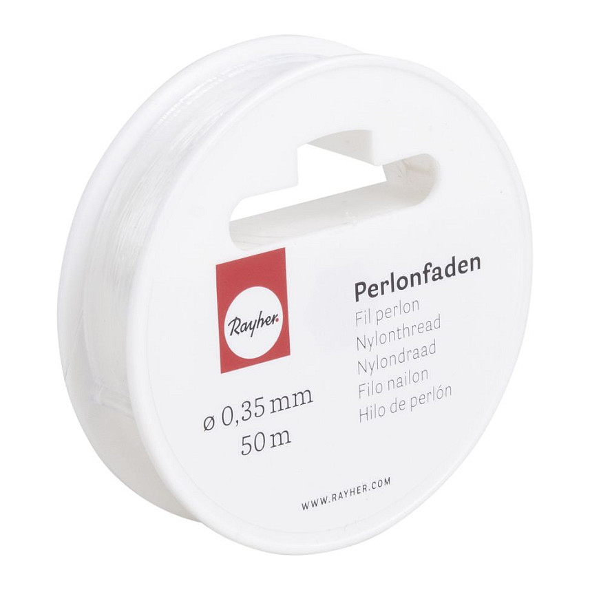 Rayher Perlonfaden 0.35 mm x 50 m transparent