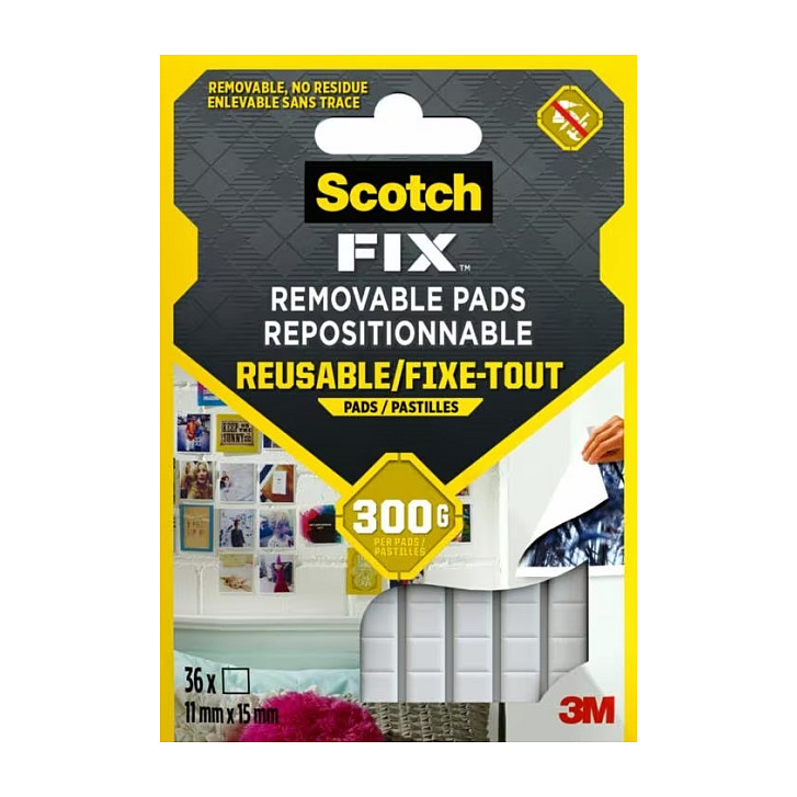 Scotch FIXâ„¢ doppelseitige Klebepads, 36 Stück