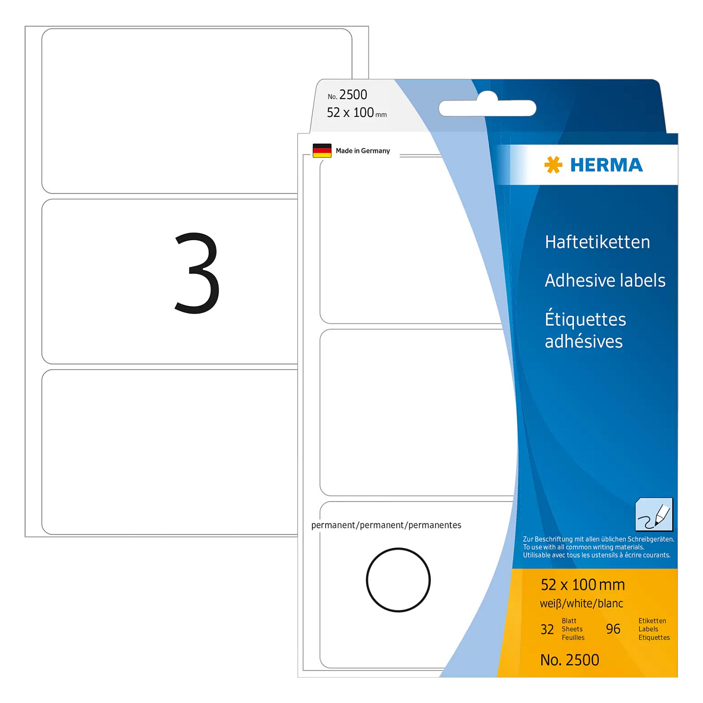 HERMA Etiketten 100,0 x 52,0 mm Papier