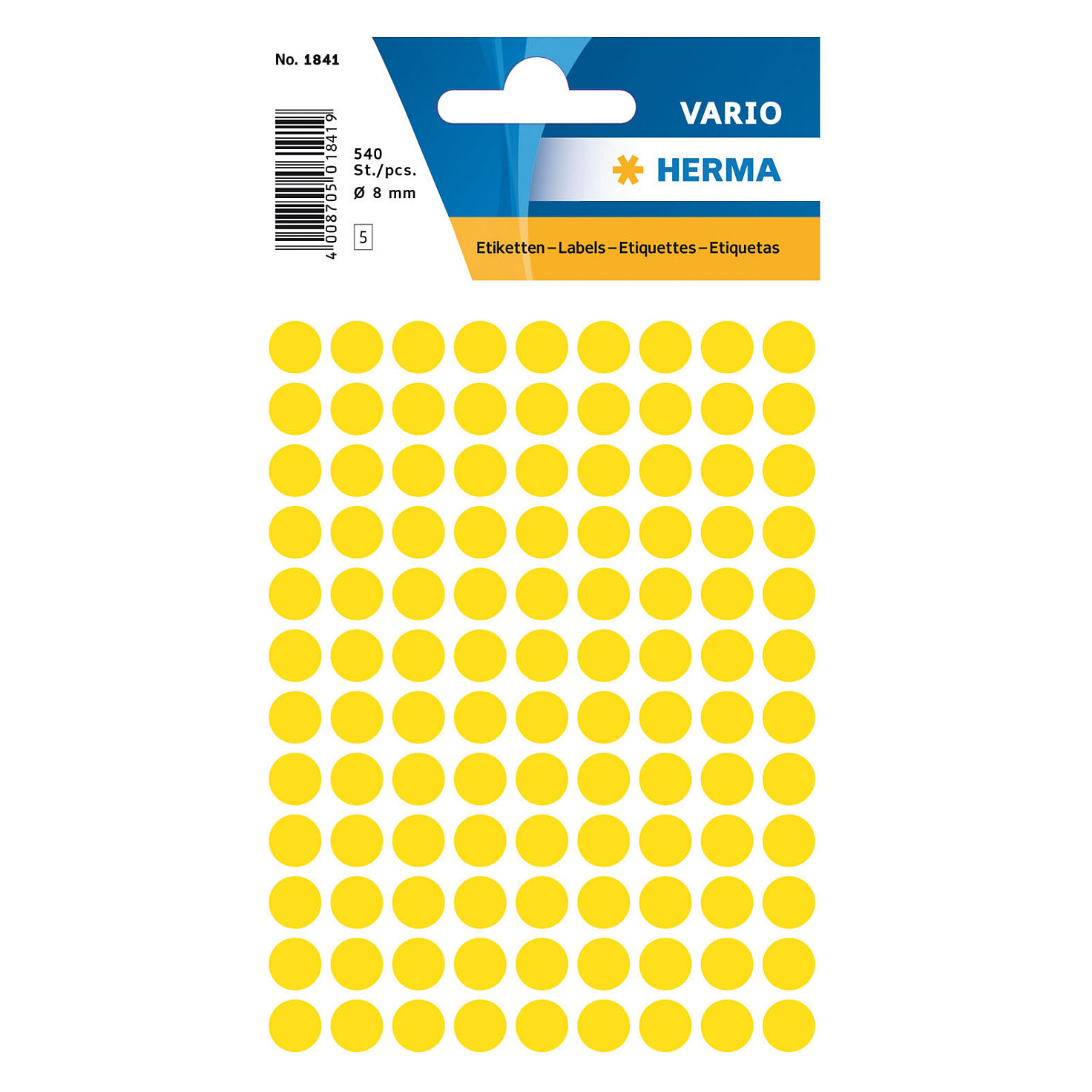 HERMA Klebepunkte Ã˜ 8,0 mm gelb Papier