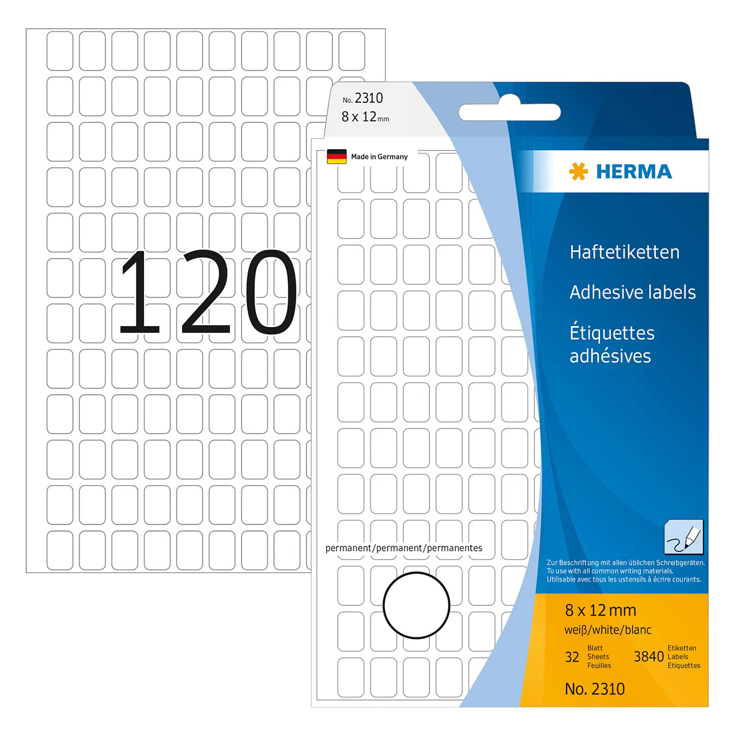 HERMA Etiketten 12,0 x 8,0 mm Papier